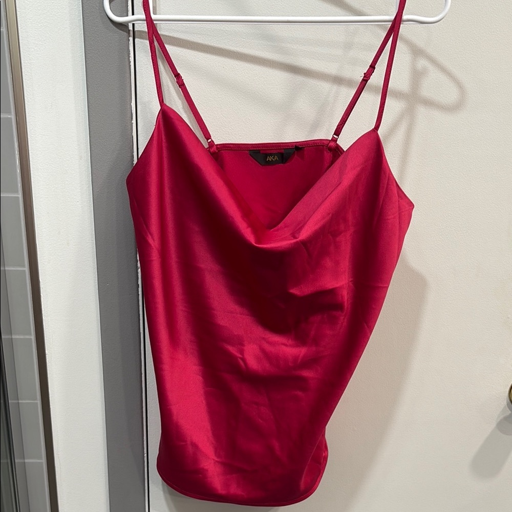 Women's Pink Cowl Neck Top